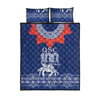 Queen Salote College 100 Years Anniversary Quilt Bed Set Tonga QSC Royal Blue - Polynesian Pride