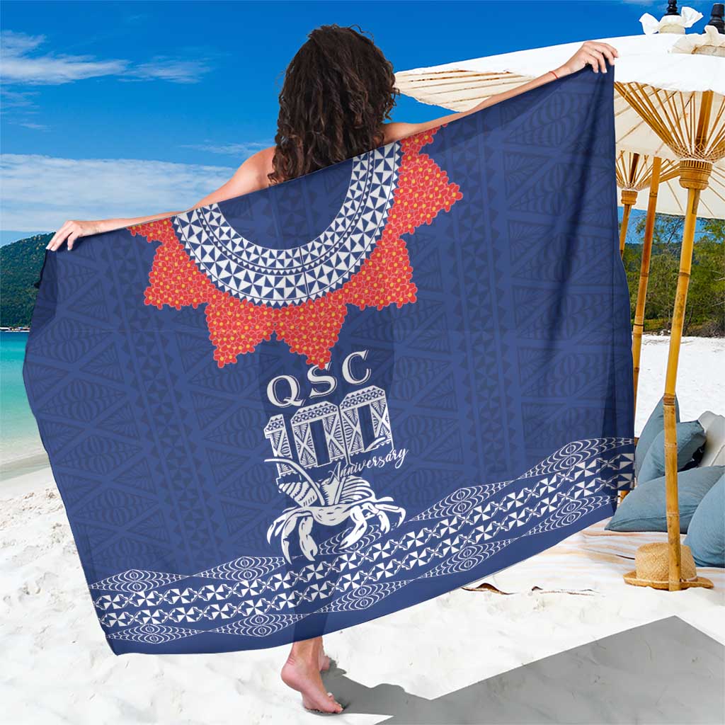 Queen Salote College 100 Years Anniversary Sarong Tonga QSC Royal Blue - Polynesian Pride