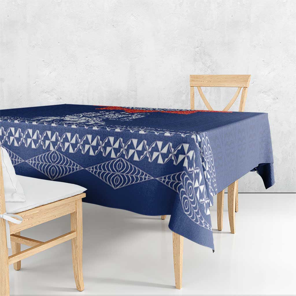 Queen Salote College 100 Years Anniversary Tablecloth Tonga QSC Royal Blue - Polynesian Pride