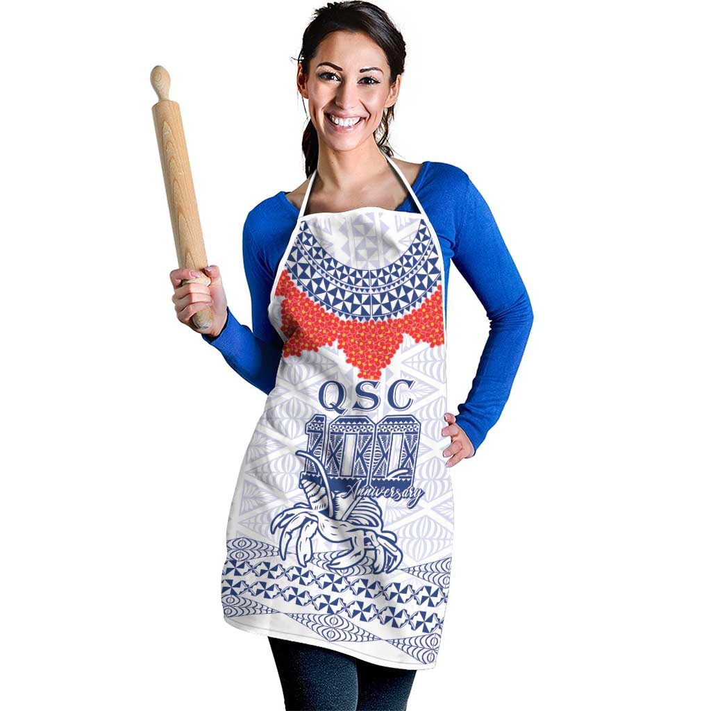 Queen Salote College 100 Years Anniversary Apron Tonga QSC White - Polynesian Pride