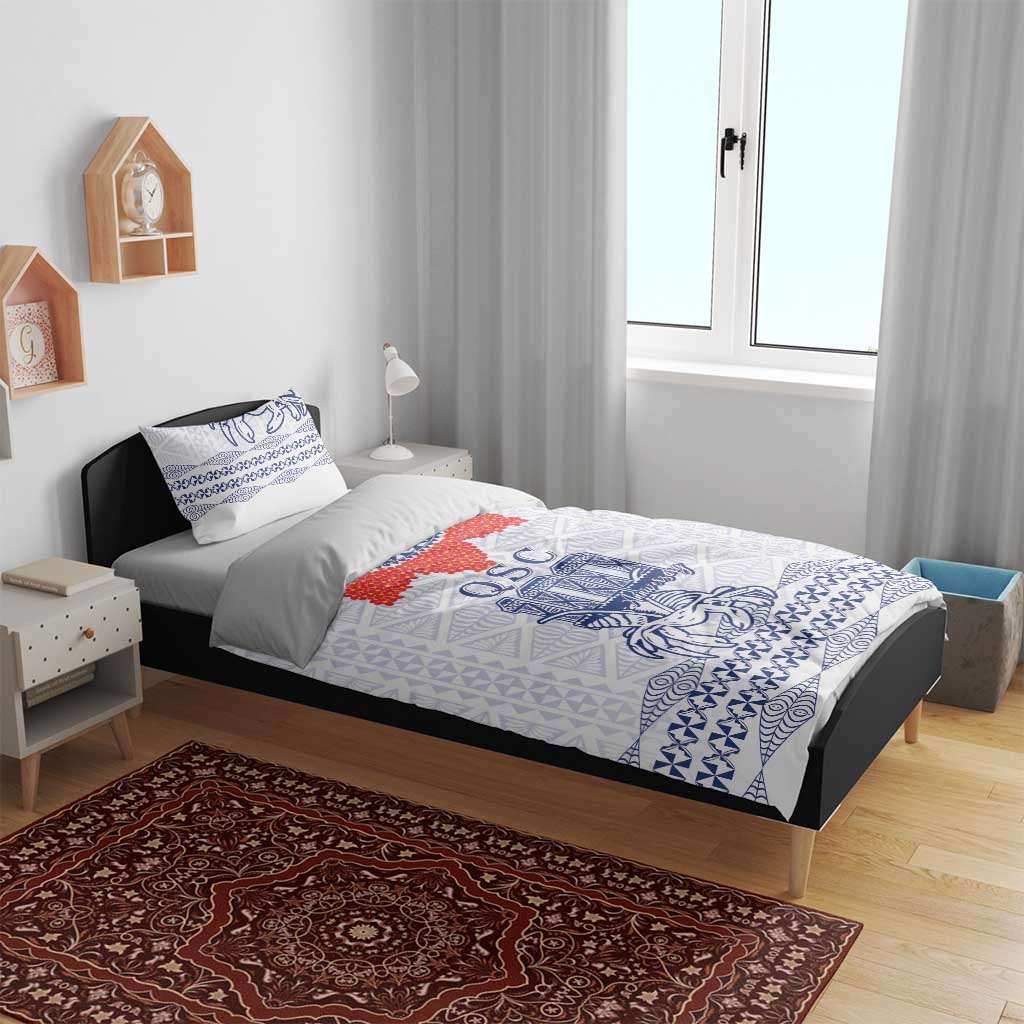 Queen Salote College 100 Years Anniversary Bedding Set Tonga QSC White - Polynesian Pride