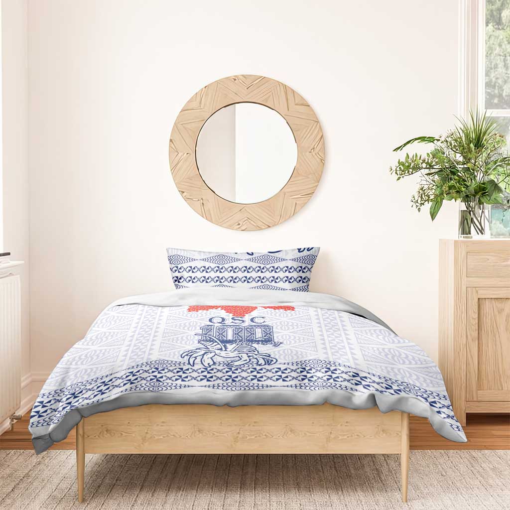 Queen Salote College 100 Years Anniversary Bedding Set Tonga QSC White - Polynesian Pride
