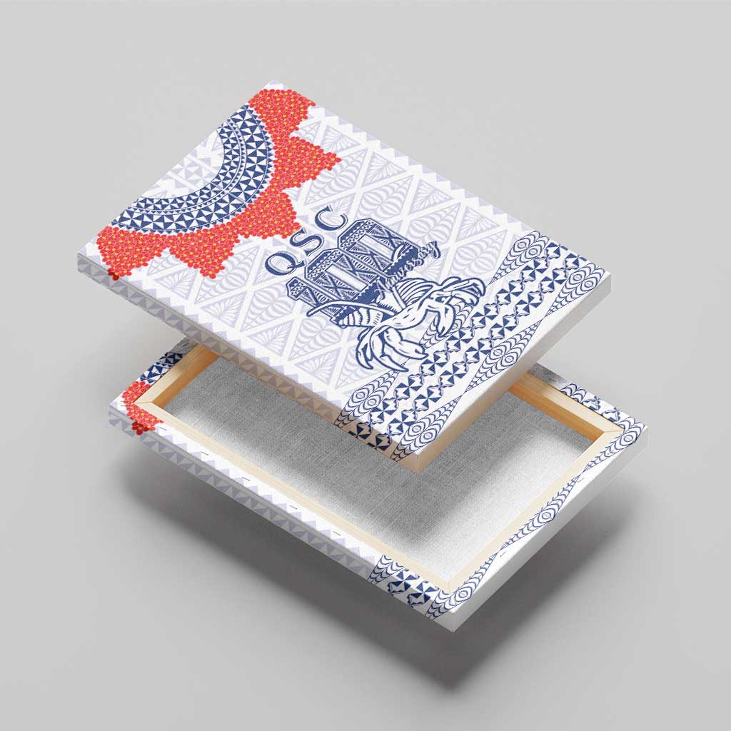 Queen Salote College 100 Years Anniversary Canvas Wall Art Tonga QSC White - Polynesian Pride