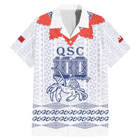 Queen Salote College 100 Years Anniversary Personalized Family Matching Mermaid Dress and Hawaiian Shirt Tonga QSC White - Polynesian Pride