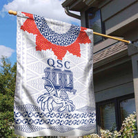 Queen Salote College 100 Years Anniversary Garden Flag Tonga QSC White - Polynesian Pride