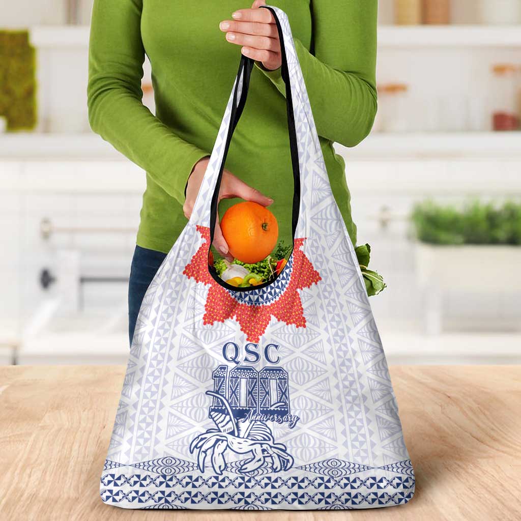 Queen Salote College 100 Years Anniversary Grocery Bag Tonga QSC White - Polynesian Pride