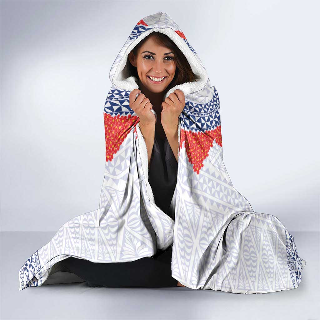 Queen Salote College 100 Years Anniversary Hooded Blanket Tonga QSC White - Polynesian Pride