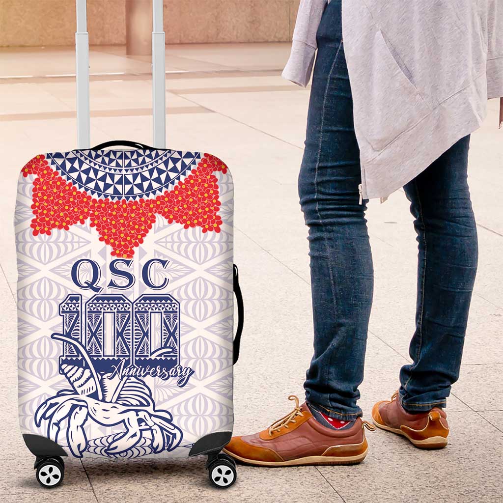 Queen Salote College 100 Years Anniversary Luggage Cover Tonga QSC White - Polynesian Pride