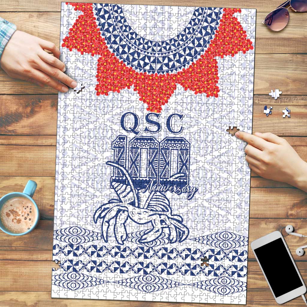 Queen Salote College 100 Years Anniversary Puzzle Tonga QSC White - Polynesian Pride