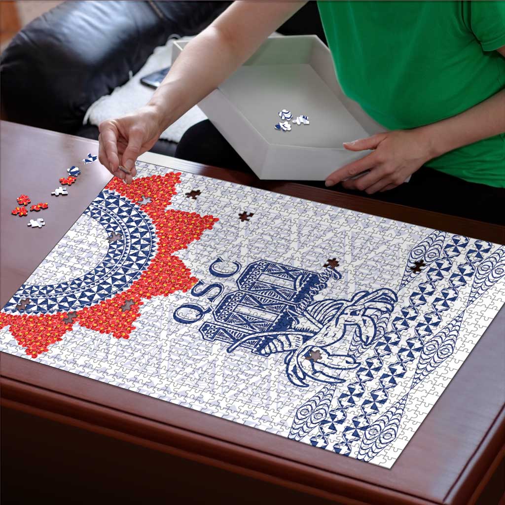 Queen Salote College 100 Years Anniversary Puzzle Tonga QSC White - Polynesian Pride