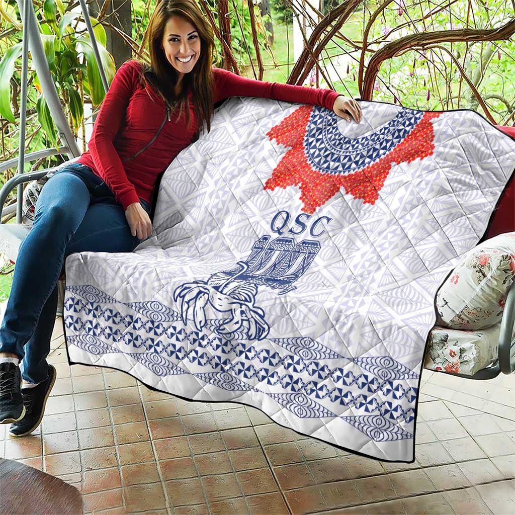 Queen Salote College 100 Years Anniversary Quilt Tonga QSC White - Polynesian Pride