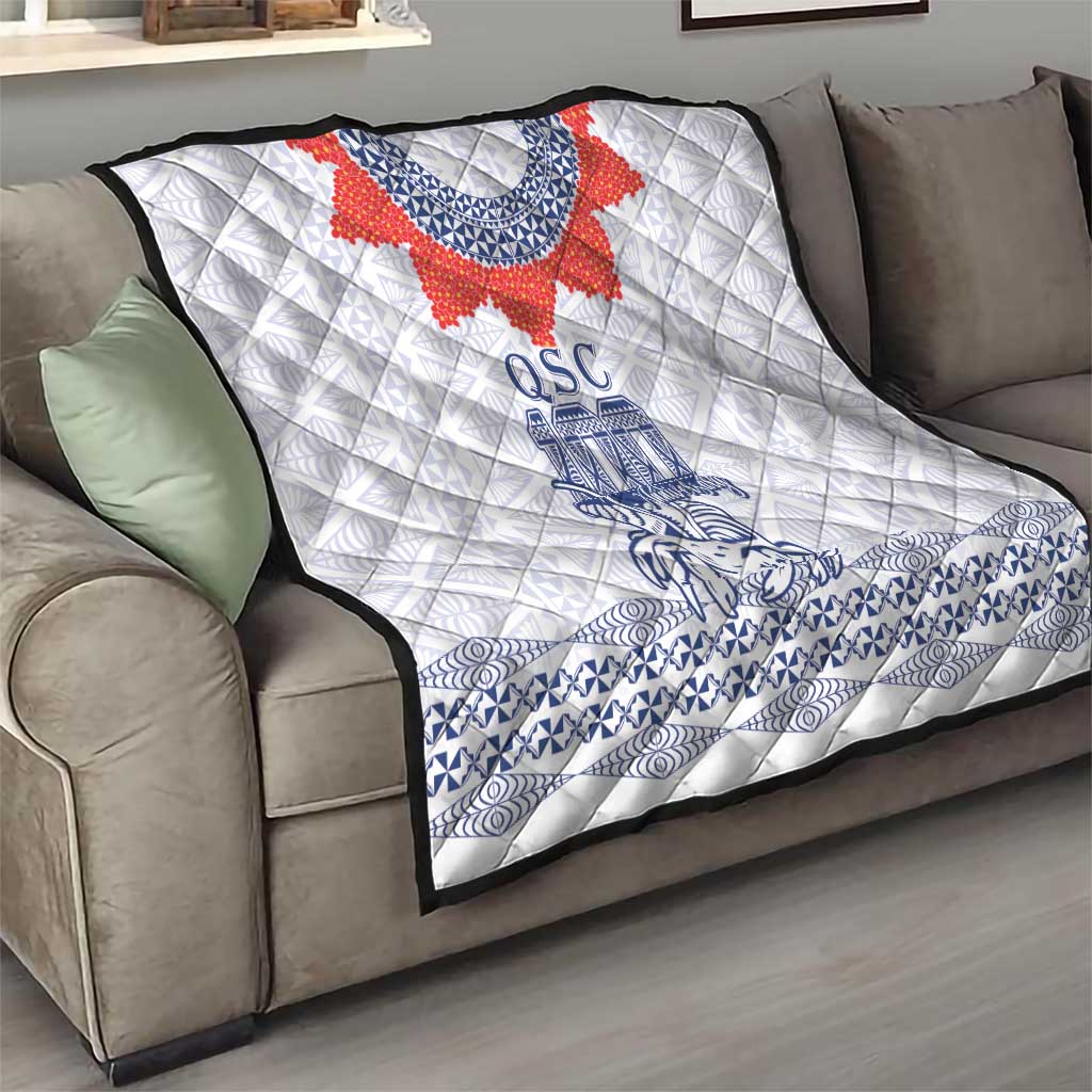 Queen Salote College 100 Years Anniversary Quilt Tonga QSC White - Polynesian Pride