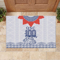 Queen Salote College 100 Years Anniversary Rubber Doormat Tonga QSC White - Polynesian Pride