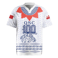 Queen Salote College 100 Years Anniversary Personalized Rugby Jersey Tonga QSC White - Polynesian Pride