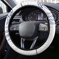 Queen Salote College 100 Years Anniversary Steering Wheel Cover Tonga QSC White - Polynesian Pride