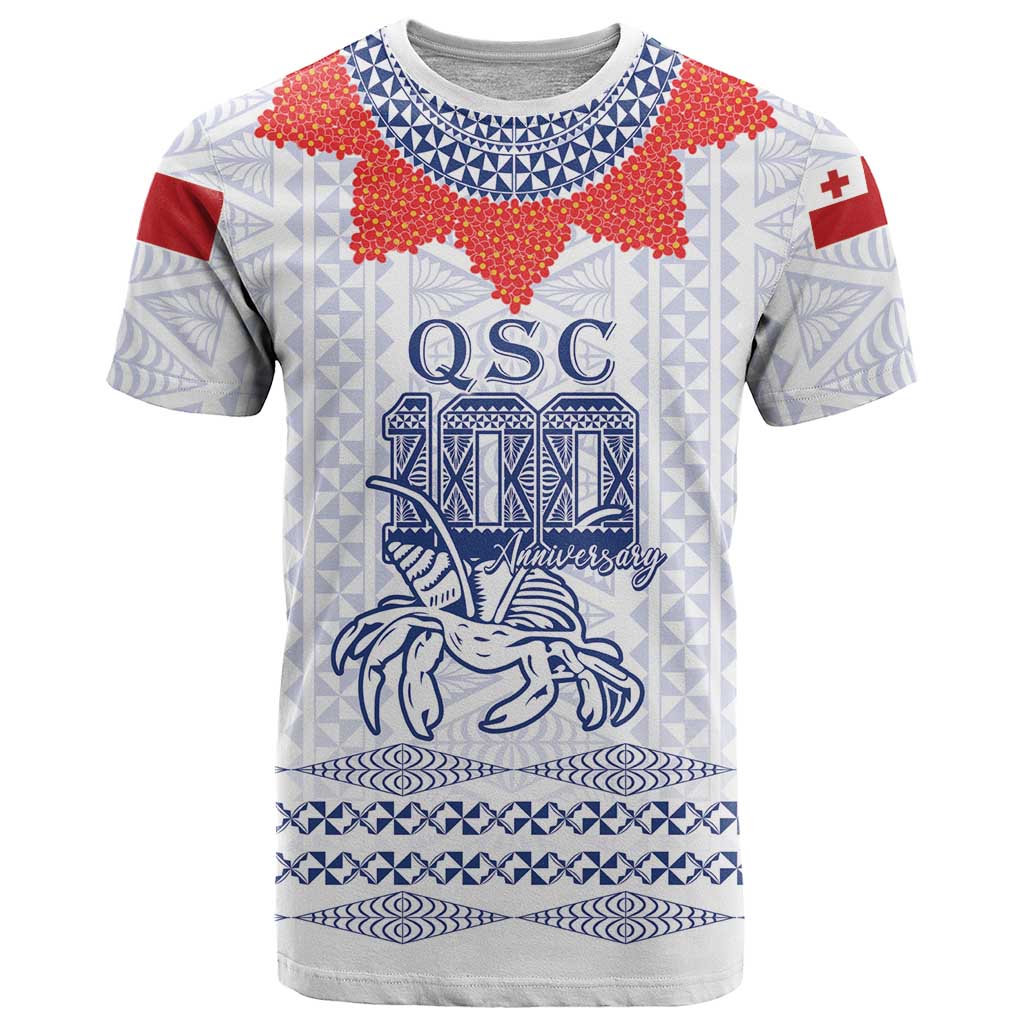 Queen Salote College 100 Years Anniversary Personalized T Shirt Tonga QSC White - Polynesian Pride