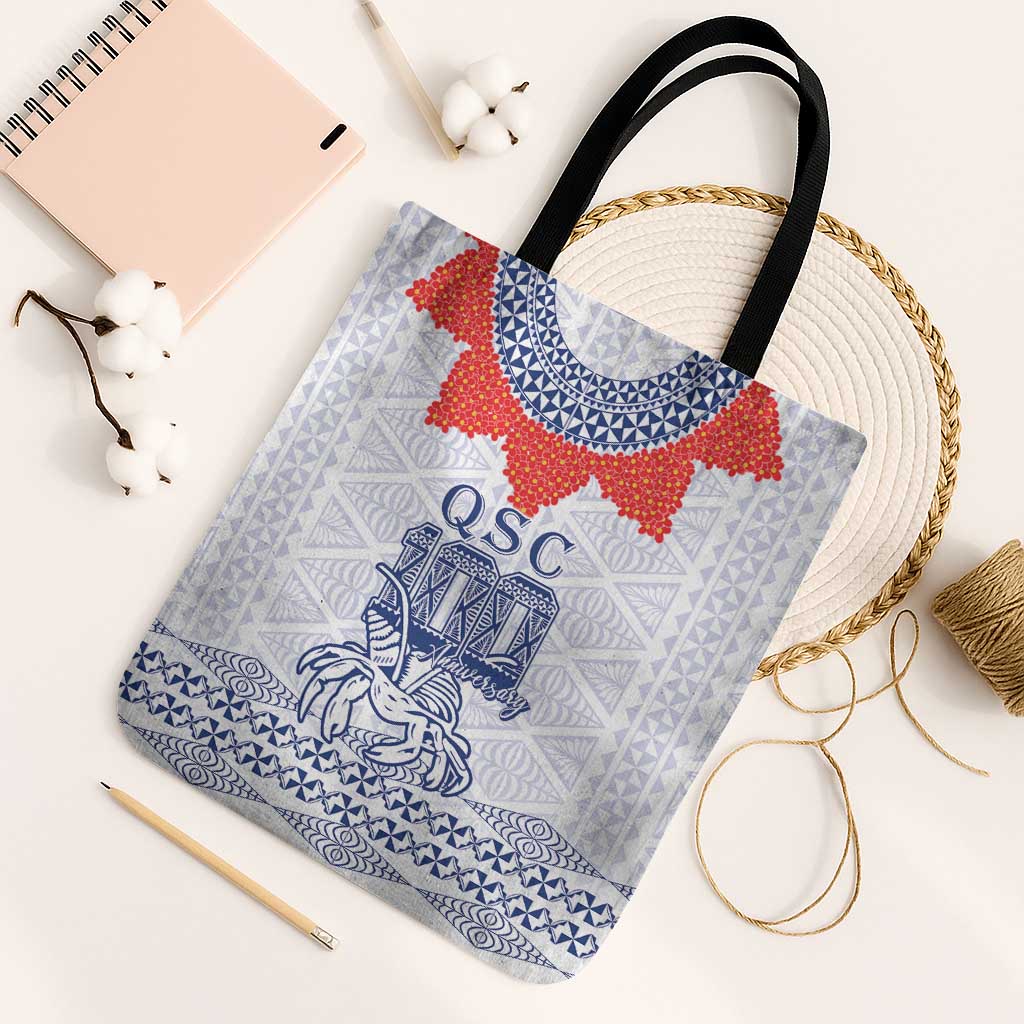 Queen Salote College 100 Years Anniversary Tote Bag Tonga QSC White - Polynesian Pride