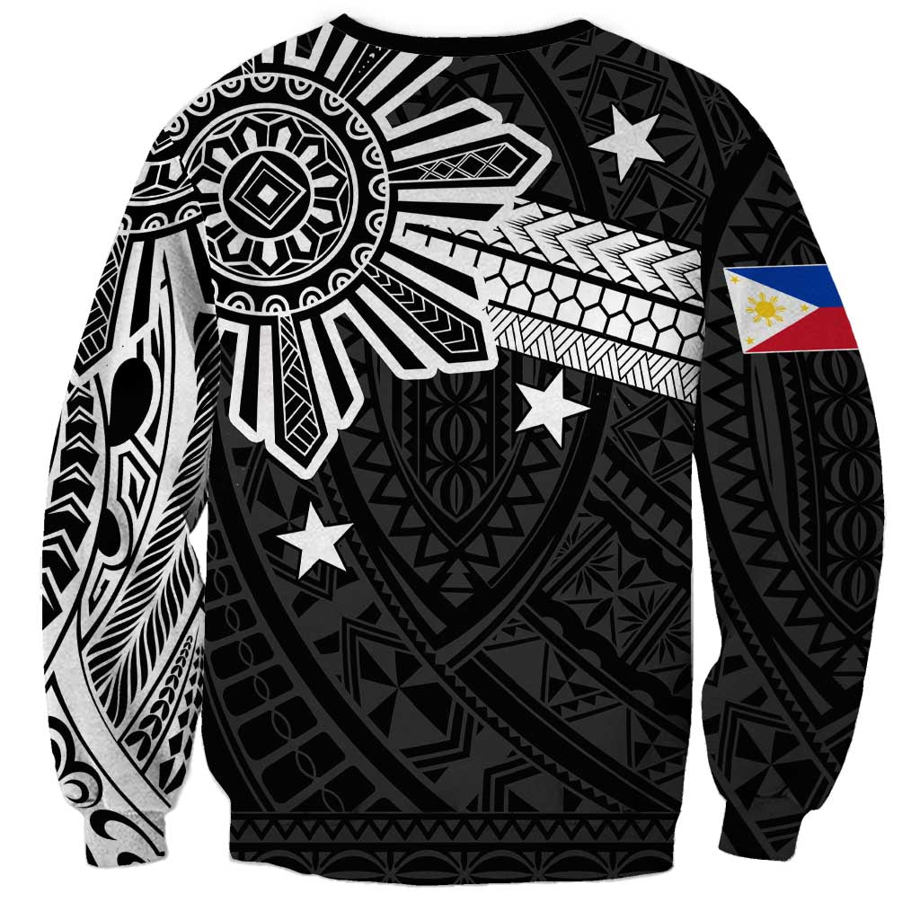 Personalised Philippines Sweatshirt Tribal Sun LT7 - Polynesian Pride