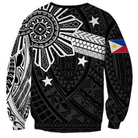 Personalised Philippines Sweatshirt Tribal Sun LT7 - Polynesian Pride