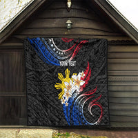 Personalised Philippines Tribal Quilt Mix Plumeria - Flag Colors LT7 - Polynesian Pride