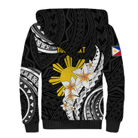 Personalised Philippines Tribal Sherpa Hoodie Mix Plumeria LT7 - Polynesian Pride