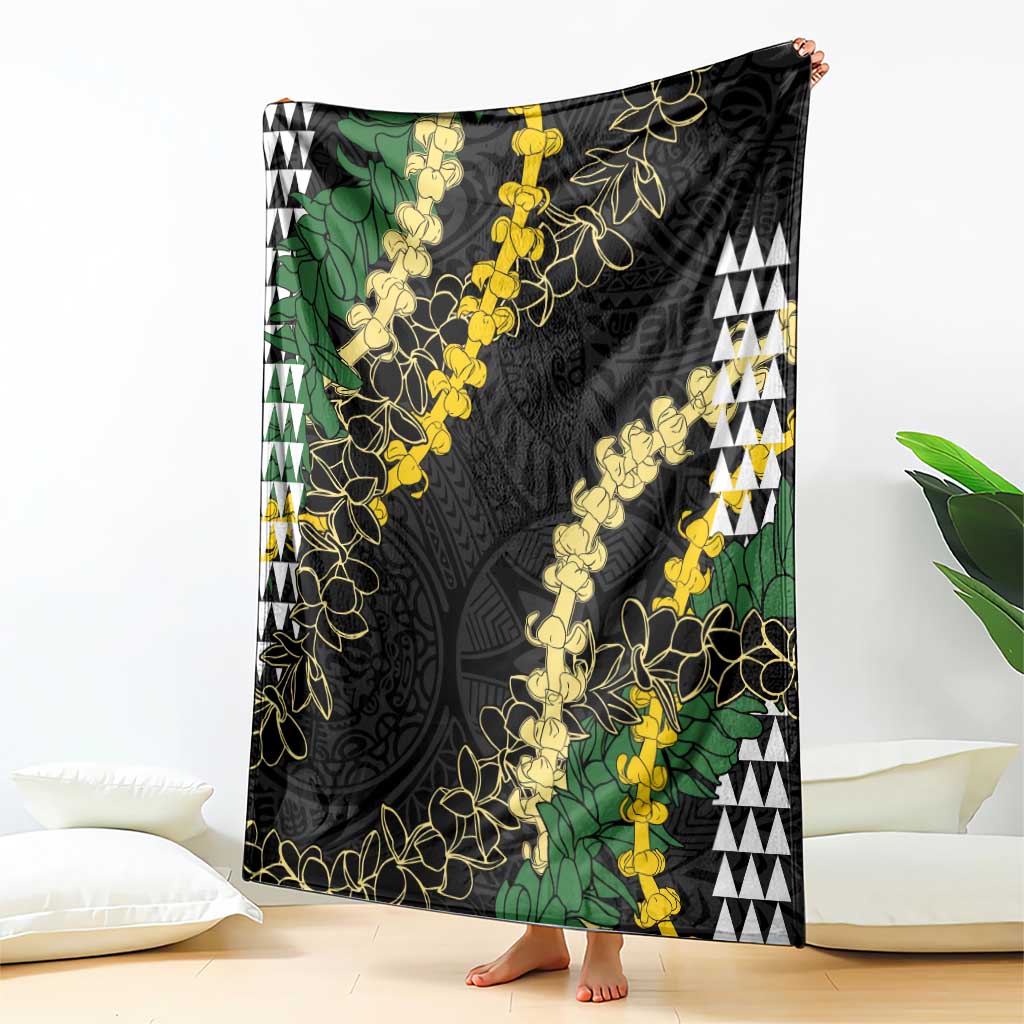 Hawaii Aloha Kakau Blanket Puakenikeni and Maile Lei Twist LT7 - Polynesian Pride