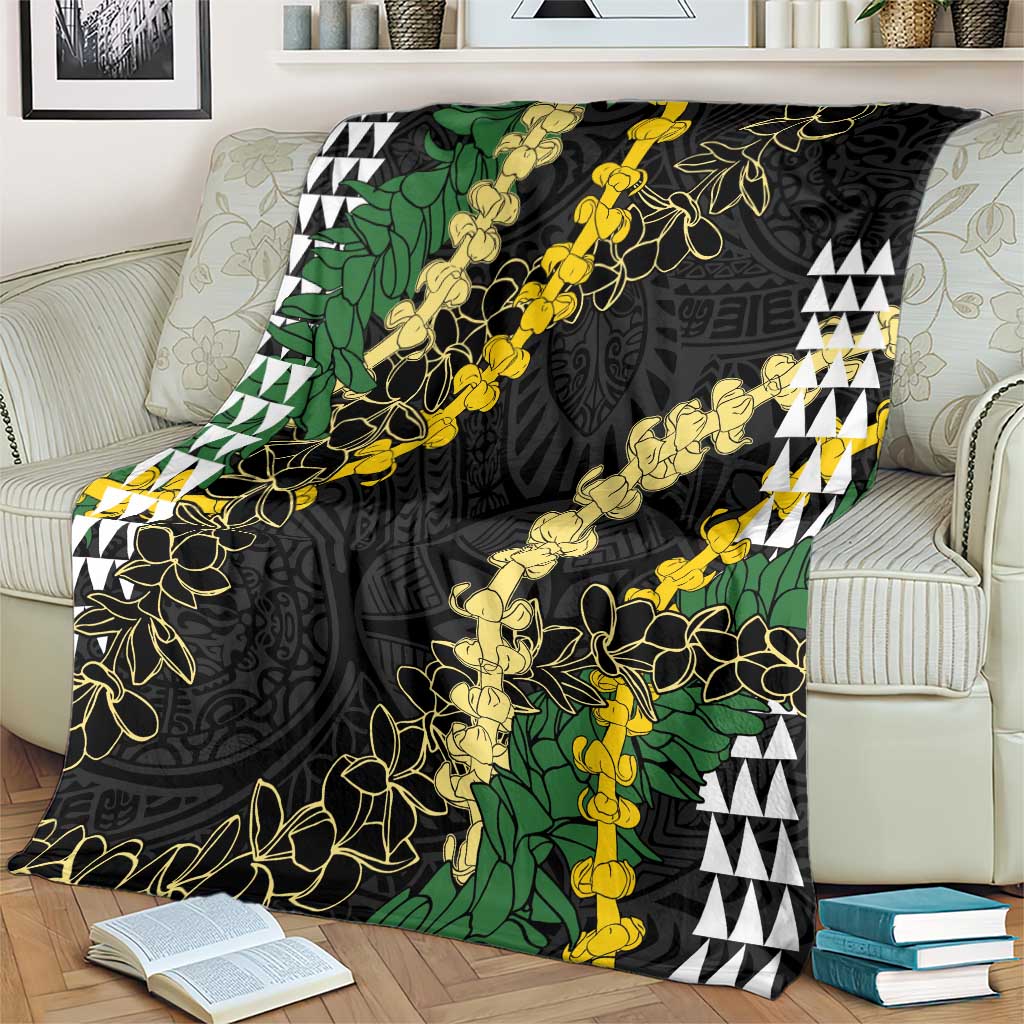 Hawaii Aloha Kakau Blanket Puakenikeni and Maile Lei Twist LT7 - Polynesian Pride