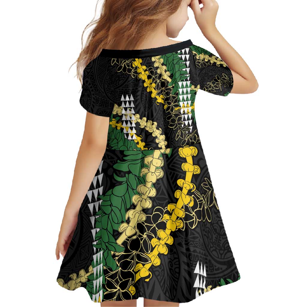 Hawaii Aloha Kakau Family Matching Long Sleeve Bodycon Dress and Hawaiian Shirt Puakenikeni and Maile Lei Twist LT7 - Polynesian Pride