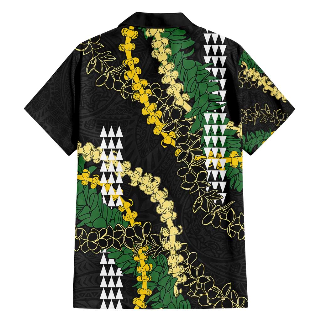 Hawaii Aloha Kakau Family Matching Long Sleeve Bodycon Dress and Hawaiian Shirt Puakenikeni and Maile Lei Twist LT7 - Polynesian Pride
