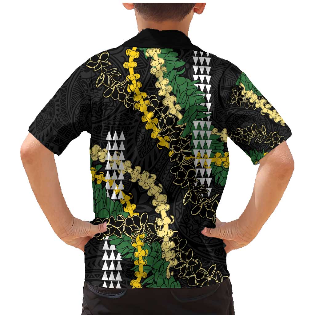 Hawaii Aloha Kakau Family Matching Mermaid Dress and Hawaiian Shirt Puakenikeni and Maile Lei Twist LT7 - Polynesian Pride