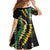 Hawaii Aloha Kakau Family Matching Off The Shoulder Long Sleeve Dress and Hawaiian Shirt Puakenikeni and Maile Lei Twist