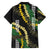 Hawaii Aloha Kakau Family Matching Off The Shoulder Long Sleeve Dress and Hawaiian Shirt Puakenikeni and Maile Lei Twist