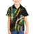 Hawaii Aloha Kakau Family Matching Off The Shoulder Long Sleeve Dress and Hawaiian Shirt Puakenikeni and Maile Lei Twist