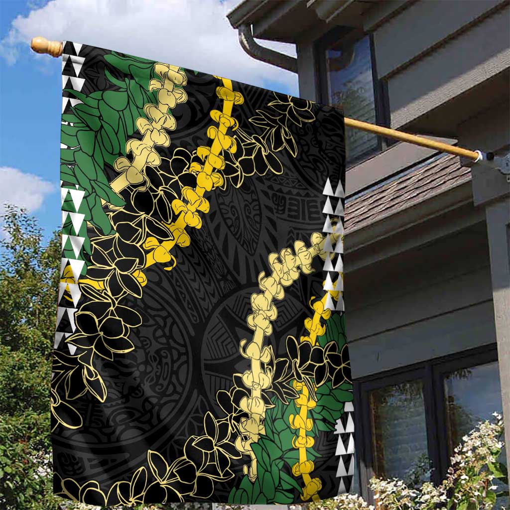 Hawaii Aloha Kakau Garden Flag Puakenikeni and Maile Lei Twist LT7 - Polynesian Pride