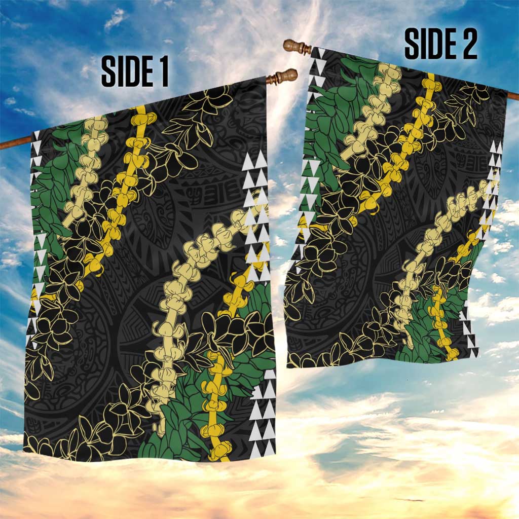 Hawaii Aloha Kakau Garden Flag Puakenikeni and Maile Lei Twist LT7 - Polynesian Pride