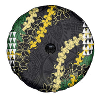 Hawaii Aloha Kakau Spare Tire Cover Puakenikeni and Maile Lei Twist