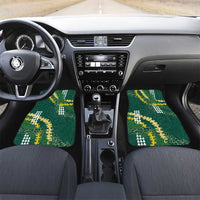 Hawaii Aloha Kakau Car Mats Green Puakenikeni and Maile Lei Twist