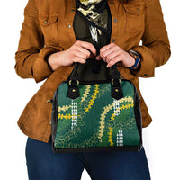 Hawaii Aloha Kakau Shoulder Handbag Green Puakenikeni and Maile Lei Twist LT7 - Polynesian Pride