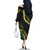 Hawaii Puakenikeni - Maile Lei Family Matching Off The Shoulder Long Sleeve Dress and Hawaiian Shirt Obsidian Black