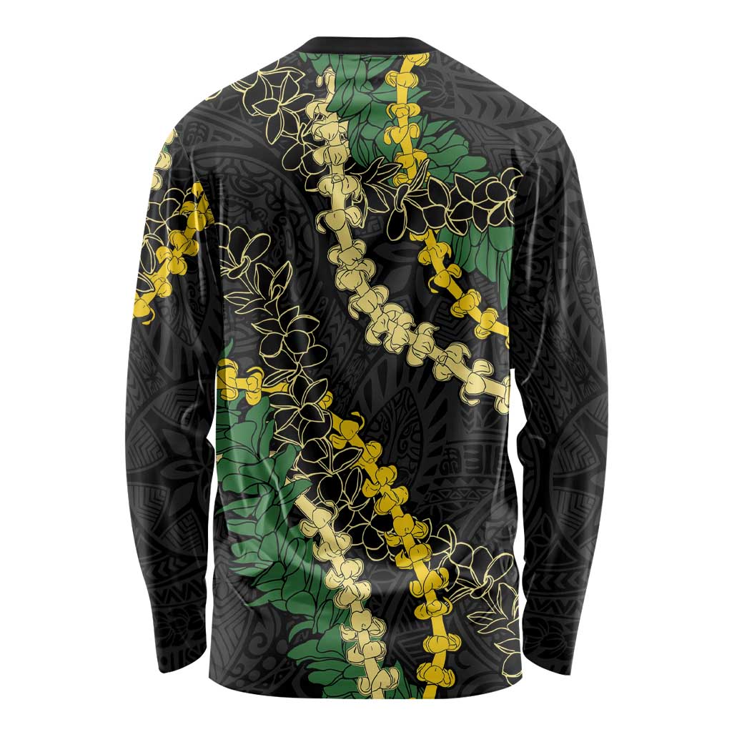 Hawaii Puakenikeni - Maile Lei Long Sleeve Shirt Obsidian Black