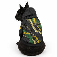 Hawaii Puakenikeni - Maile Lei Pet Hoodie Obsidian Black