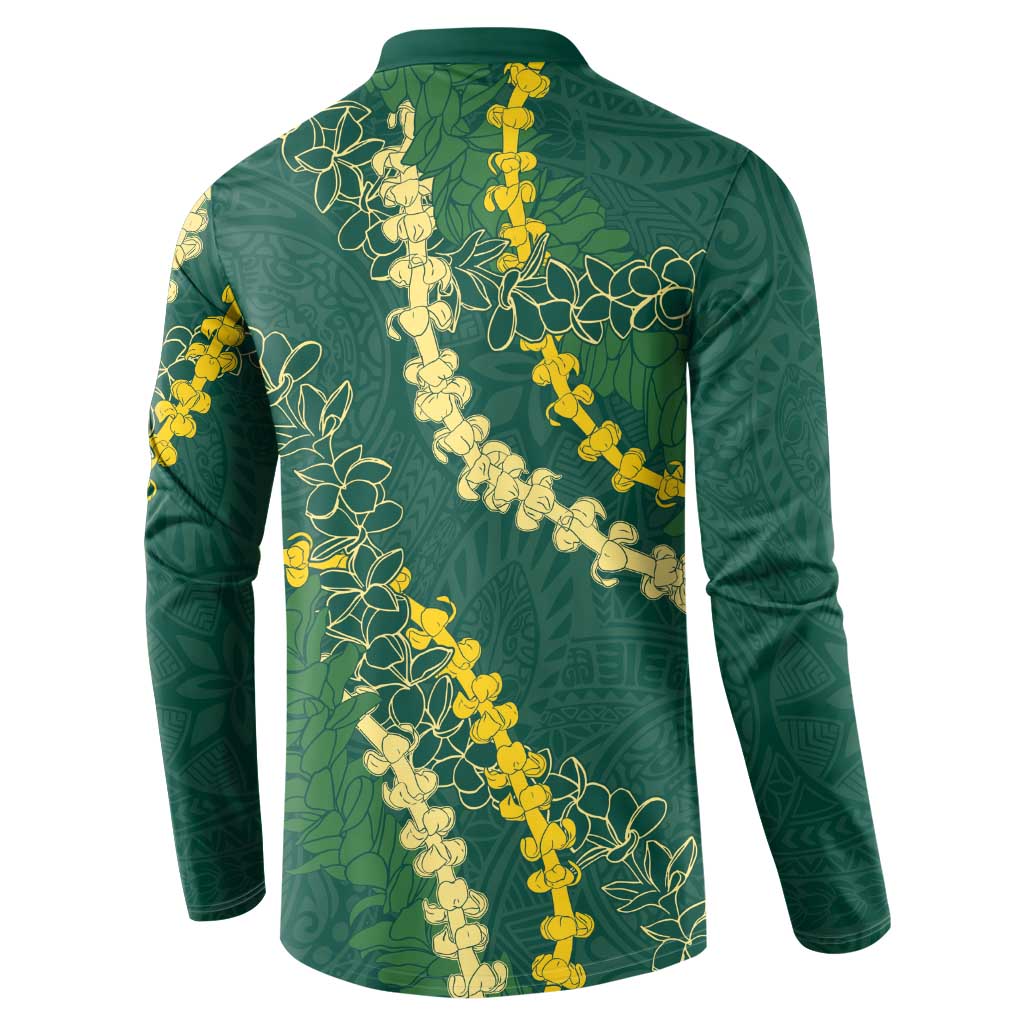 Hawaii Puakenikeni - Maile Lei Button Sweatshirt Sage Green