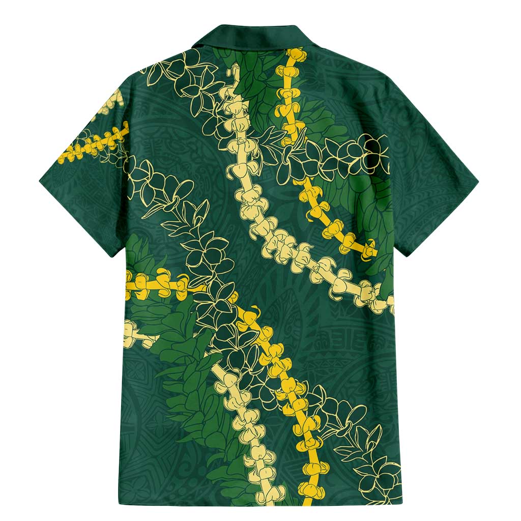 Hawaii Puakenikeni - Maile Lei Family Matching Mermaid Dress and Hawaiian Shirt Sage Green