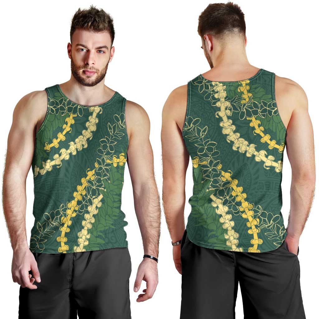 Hawaii Puakenikeni - Maile Lei Men Tank Top Sage Green