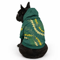 Hawaii Puakenikeni - Maile Lei Pet Hoodie Sage Green