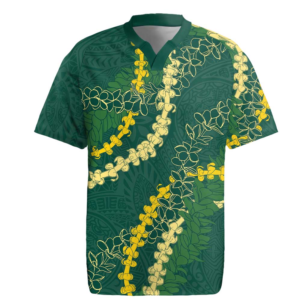 Hawaii Puakenikeni - Maile Lei Rugby Jersey Sage Green LT7 Sage Green - Polynesian Pride
