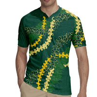 Hawaii Puakenikeni - Maile Lei Rugby Jersey Sage Green LT7 - Polynesian Pride