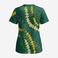 Hawaii Puakenikeni - Maile Lei Scrub Top Sage Green - Polynesian Pride