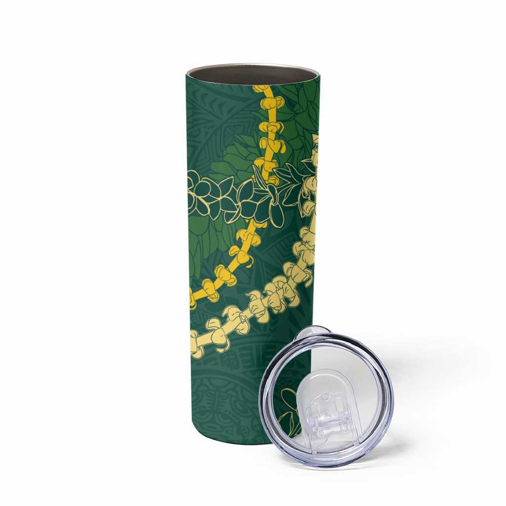 Hawaii Puakenikeni - Maile Lei Skinny Tumbler Sage Green