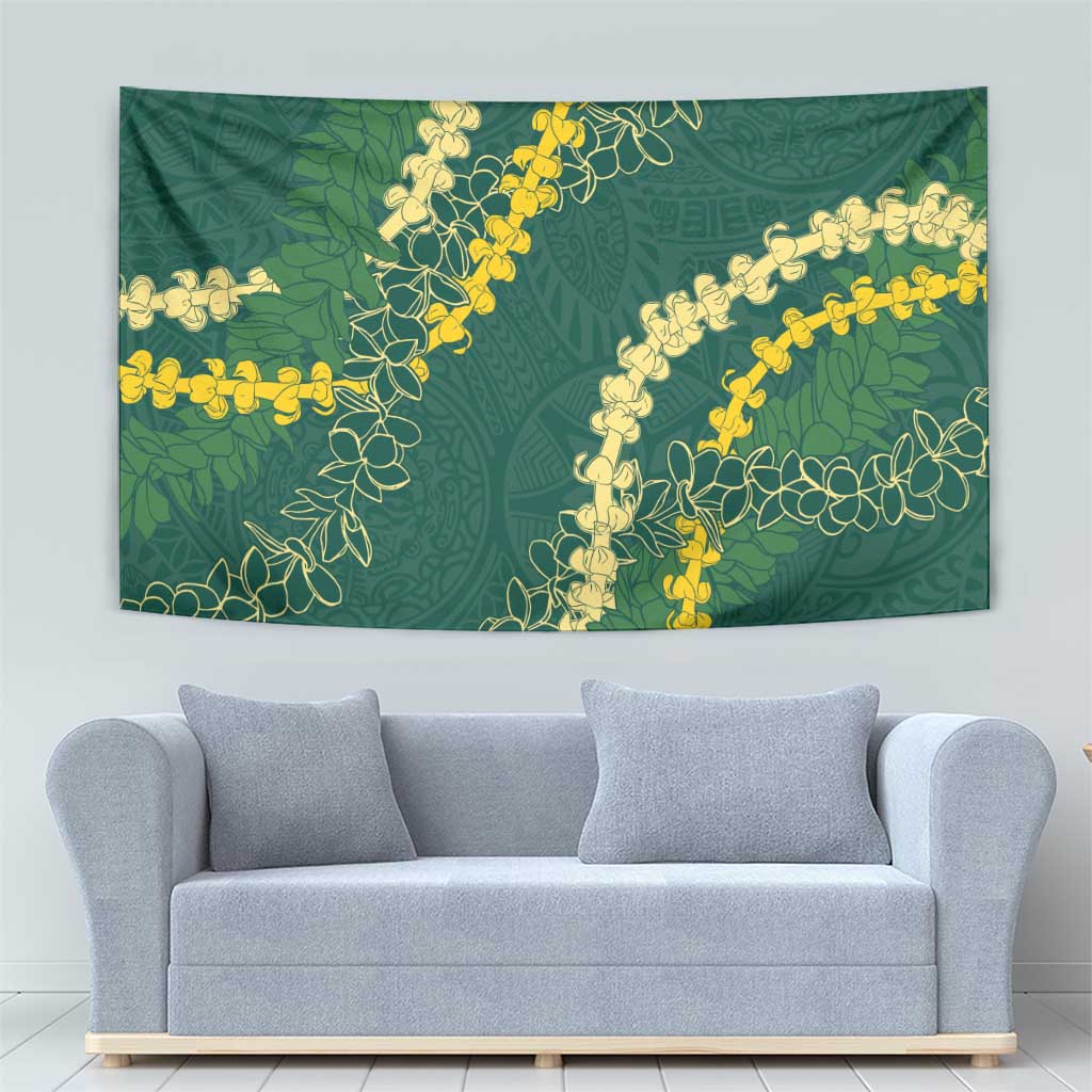 Hawaii Puakenikeni - Maile Lei Tapestry Sage Green LT7 - Polynesian Pride